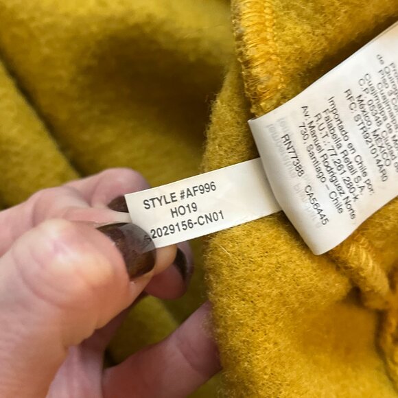 *Madewell* Mustard Yellow Bouclé Bomber | Yellow Teddy Jacket | XXS | Oversized - Picture 14 of 15